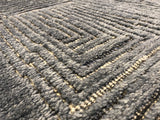 Blue Maze Wool Area Rug