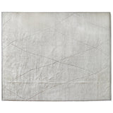 Grey Crossed Lines Wool Area Rug