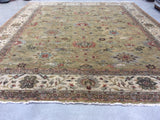 Gold Floral Oushak Rug