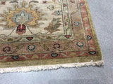 Gold Floral Oushak Rug