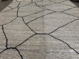 Beige and Charcoal Moroccan Design Rug