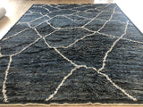 Dark Blue Moroccan Inspired Area Rug