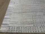 Ivory Geometric Cut and Loop Area Rug