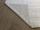 Ivory Geometric Cut and Loop Area Rug
