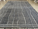 Blue and Grey Rustic Area Rug