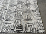 Cream and Charcoal Maze Area Rug