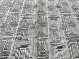 Cream and Charcoal Maze Area Rug