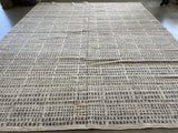 Charcoal and Ivory Squares Area Rug