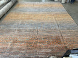 Orange and Grey Area Rug