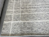 Ivory and Charcoal Geometric Design Area Rug