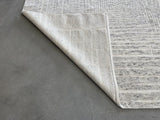 Ivory and Charcoal Geometric Design Area Rug