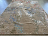 Taupe "Erased" Abstract Area Rug