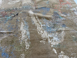 Taupe "Erased" Abstract Area Rug