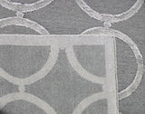 Silver Circles Loop and Cut Rug