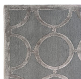 Silver Circles Loop and Cut Rug
