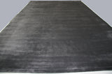 Charcoal High Low Wool Area Rug