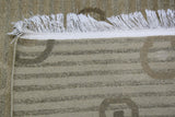 Contemporary Tibetan Style Tan Wool Area Rug