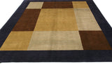 Color Block Tibetan Design Area Rug