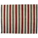 Red, Teal and Beige Stripe Area Rug