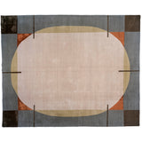 Contemporary Shapes Wool and Silk Area Rug