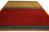 Red, Gold and Blue Kilim Look Tibetan Design Rug