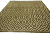 Green High Low Diamonds Area Rug