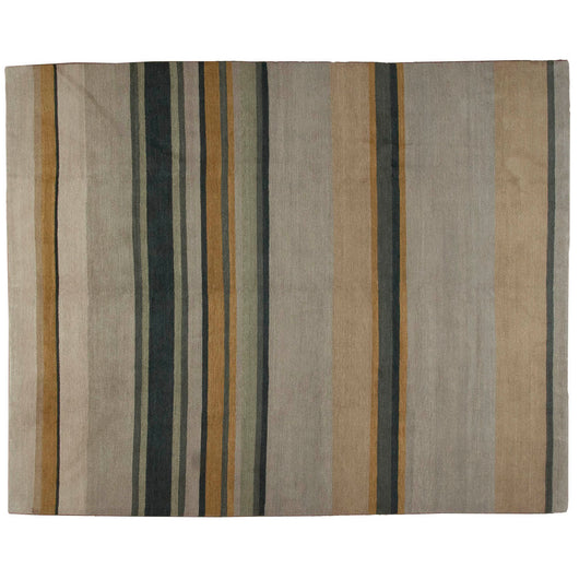 Earth Tones Tibetan Design Stripe Rug