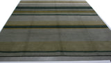 Earth Tones Tibetan Design Stripe Rug