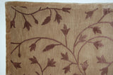 Brown Floral Tracery Area Rug
