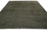 Slate Grey Ribbed Wool Area Rug