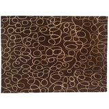 Brown and Cream Swirls Area Rug