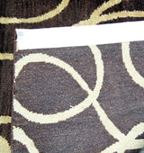 Brown and Cream Swirls Area Rug