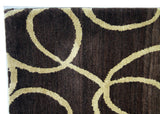 Brown and Cream Swirls Area Rug