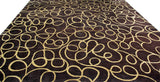 Brown and Cream Swirls Area Rug