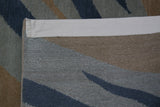 Blue Wave Wool Area Rug