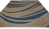 Blue Wave Wool Area Rug