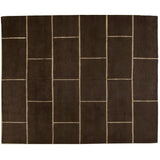 Chocolate Brick  Wool and Silk Rug