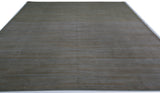 Ochre and Grey Contemporary Stripe Area Rug