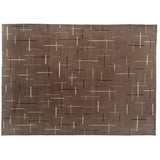 Crossed Lines Tibetan Design Wool Area Rug