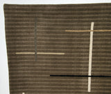 Crossed Lines Tibetan Design Wool Area Rug