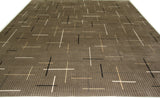 Crossed Lines Tibetan Design Wool Area Rug