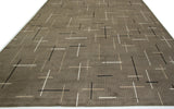 Crossed Lines Tibetan Design Wool Area Rug