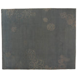Floral Doodle Grey Wool and Silk Area Rug