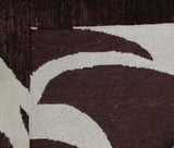 Chocolate and Cream Contemporary Area Rug