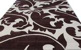 Chocolate and Cream Contemporary Area Rug