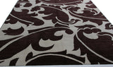 Chocolate and Cream Contemporary Area Rug
