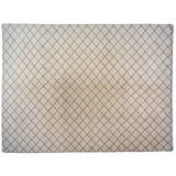 Crossed Lines Cream Wool Area Rug