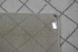 Crossed Lines Cream Wool Area Rug