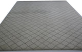 Crossed Lines Cream Wool Area Rug