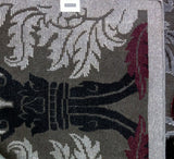 Dark Gray Damask-Look Area Rug